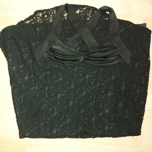 Calvin Klein Long Black Lace Dress